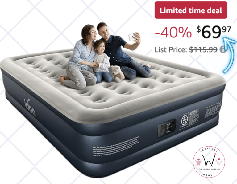 iDOO Queen Air Mattress with Built-in Pump!